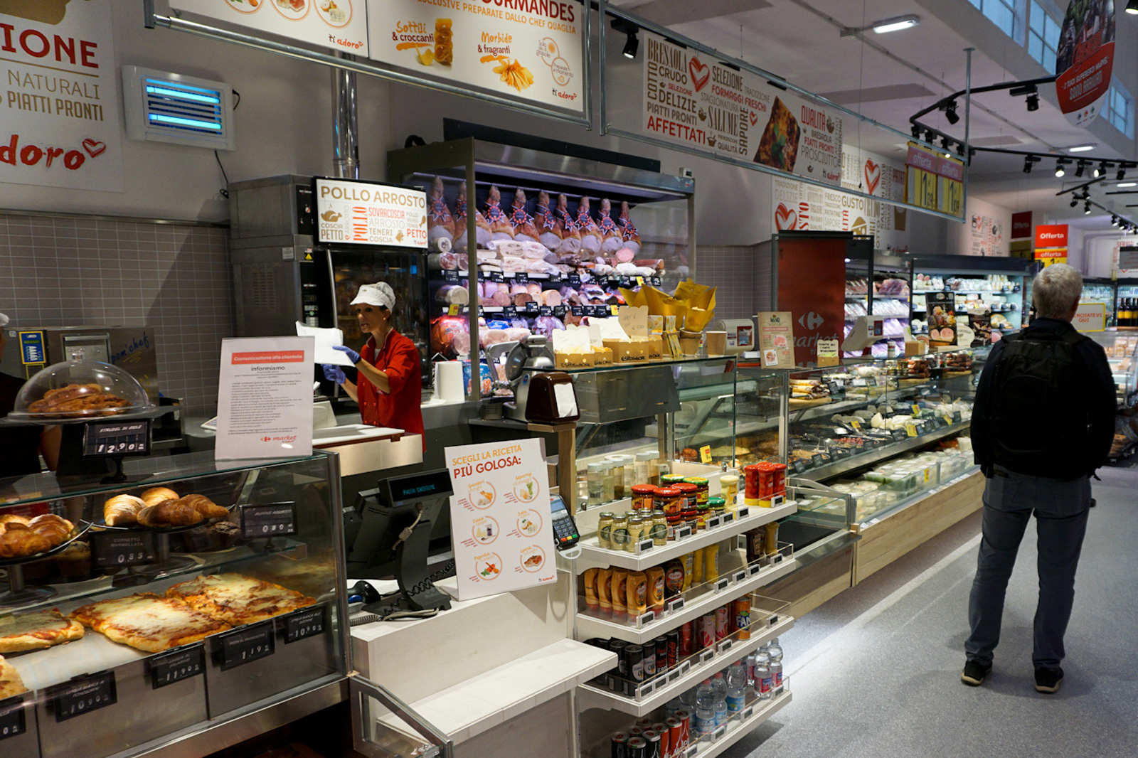 Ristrutturazione con rifacimento layout Carrefour Market modello Urbano Turati Torino Traumfabrik studio associato Milano