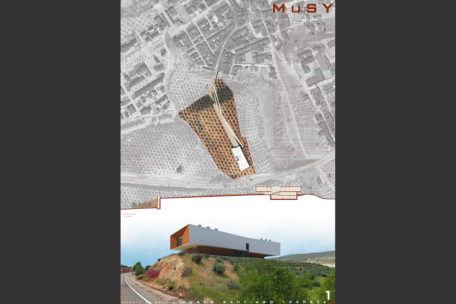 TAV-1-Concorso internazionale di idee per il Museo Santiago Ydanez Puente de Genvave (Spagna) Traumfabrik studio associato Milano