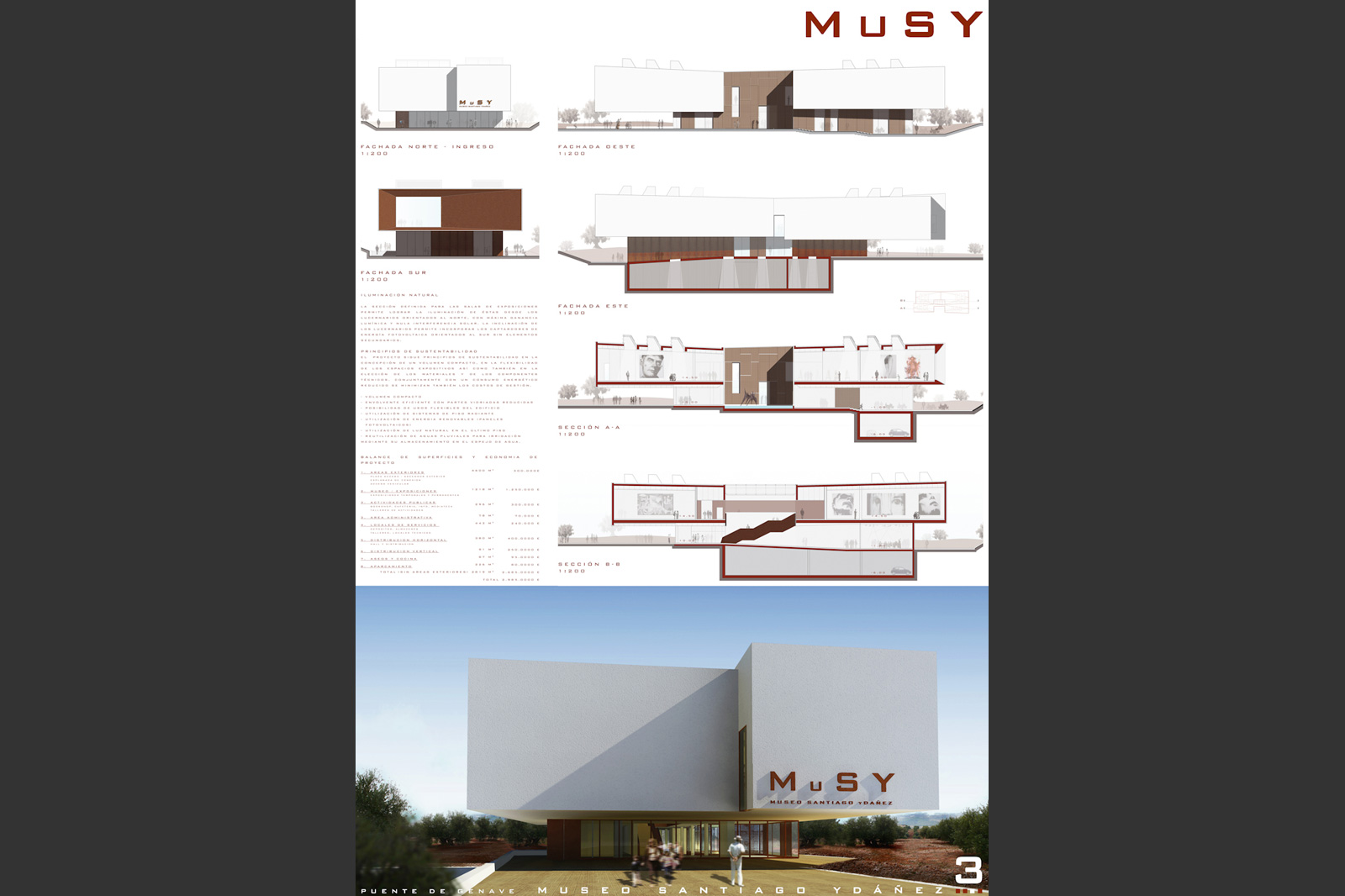 TAV-3Concorso internazionale di idee per il Museo Santiago Ydanez Puente de Genvave (Spagna) Traumfabrik studio associato Milano