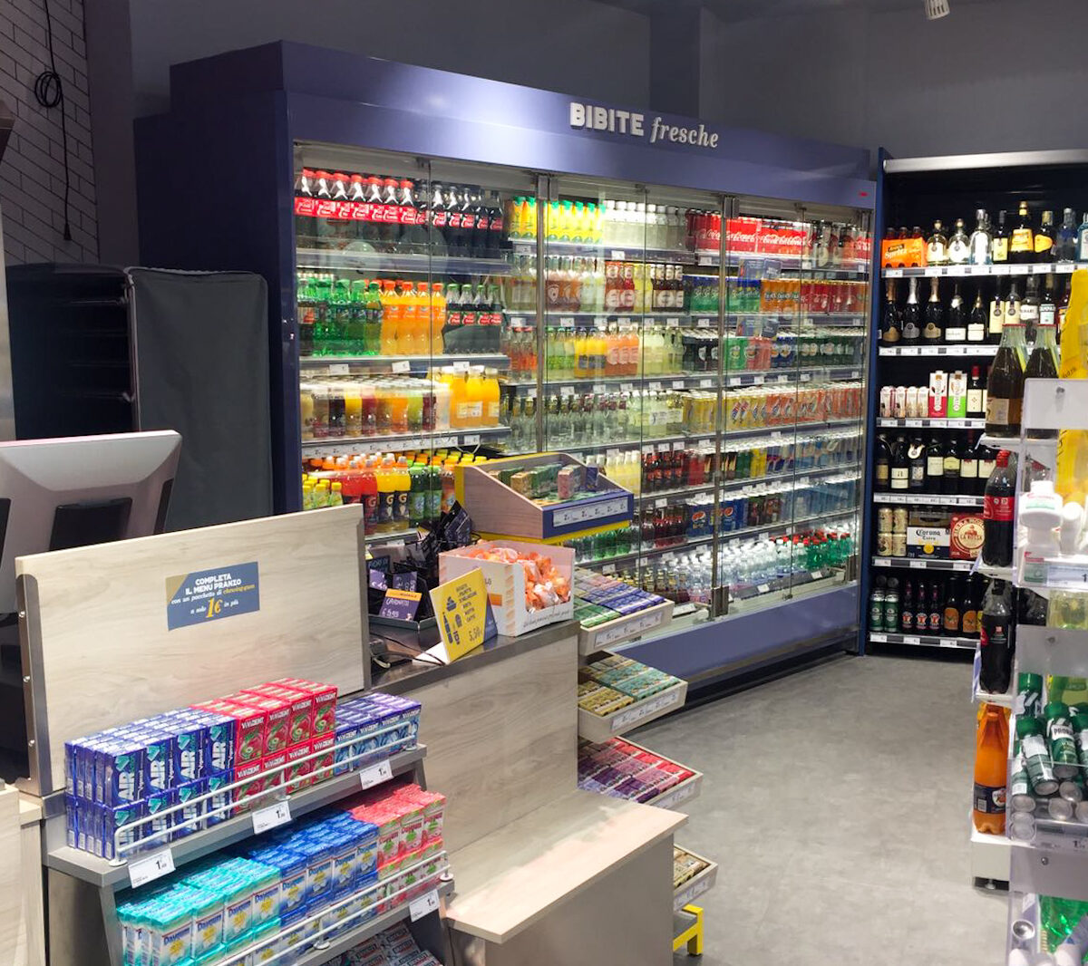 Nuova apertura supermercato su modello 3Minuti via Orefici Genova Traumfabrik studio associato Milano