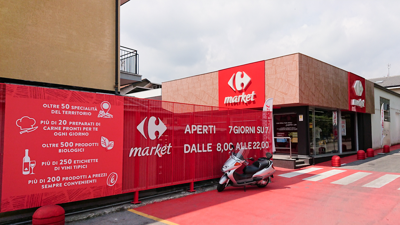 Ristrutturazione con rifacimento layout Carrefour Market modello rurale Giaveno Traumfabrik_studio_associato_Milano